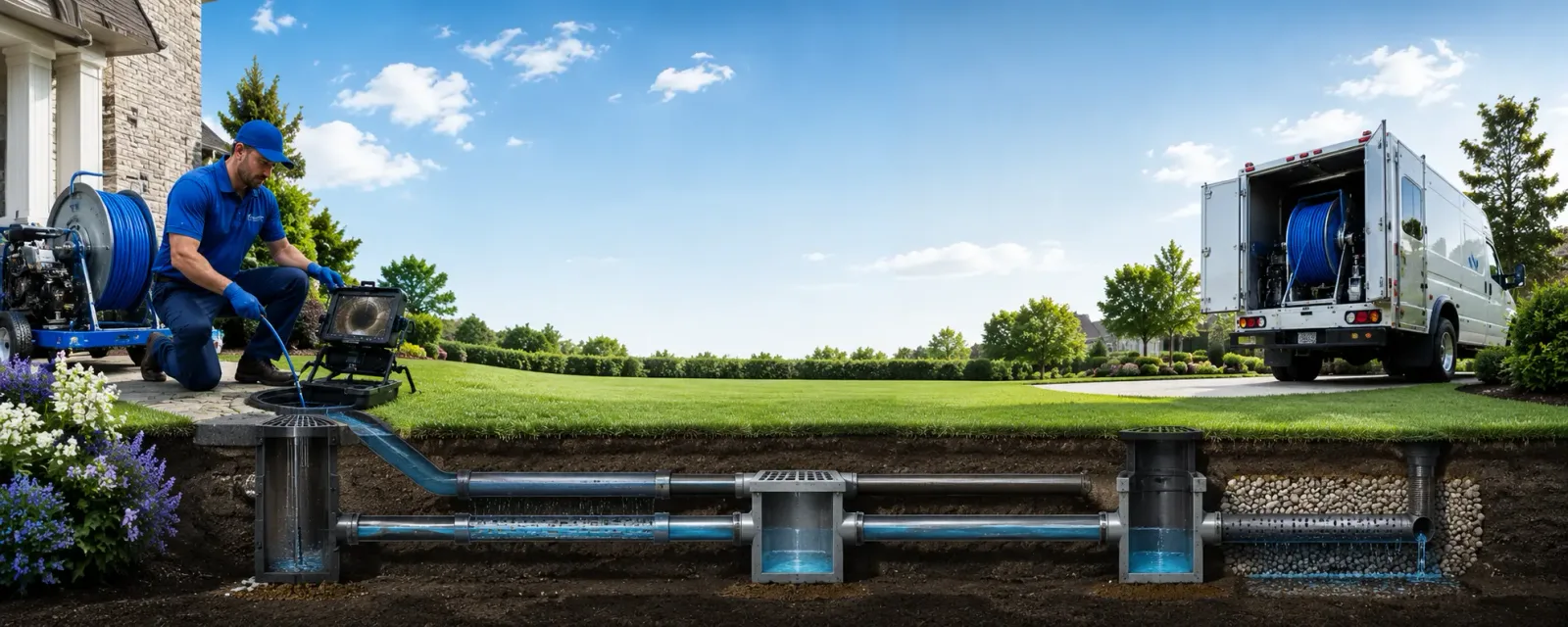 Outdoor drain cleaning information for Franklin Square, NY